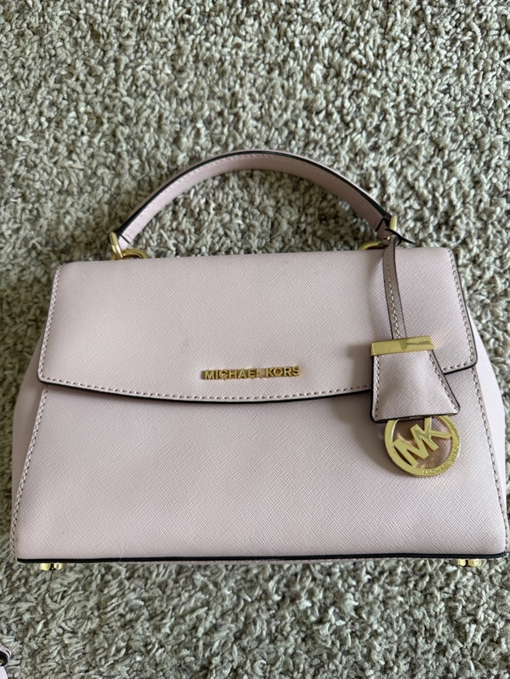 Michael Kors Blush Pink Top-Handle Satchel with Gold Hardware